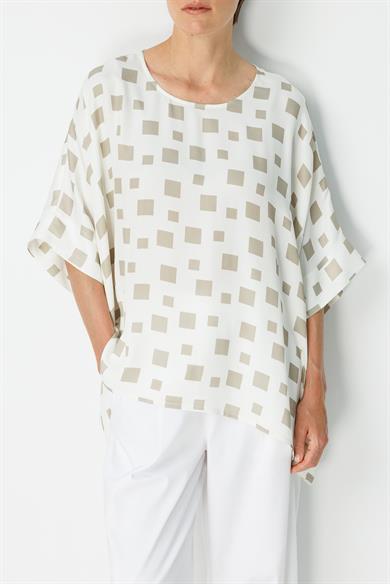 Oversize Kayık Yaka Bluz