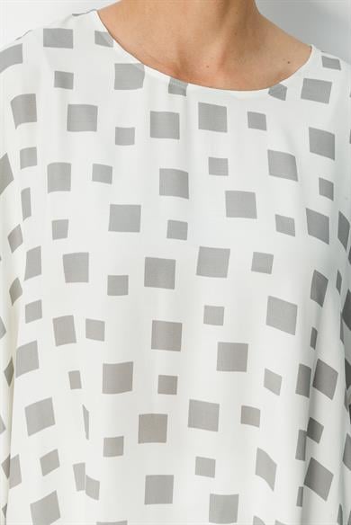 Oversize Kayık Yaka Bluz