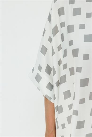 Oversize Kayık Yaka Bluz