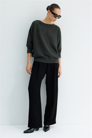 Petek Örgü Oversize Triko