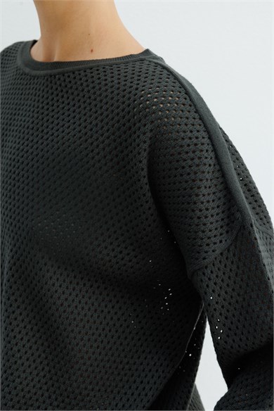 Petek Örgü Oversize Triko