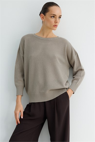 Petek Örgü Oversize Triko