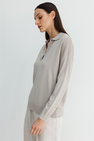 Polo Yaka Uzun Kol Triko