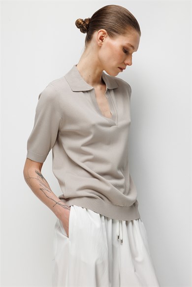 Polo Yaka Yarım Kol Triko