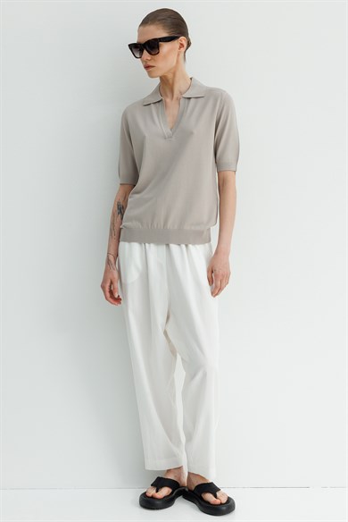 Polo Yaka Yarım Kol Triko