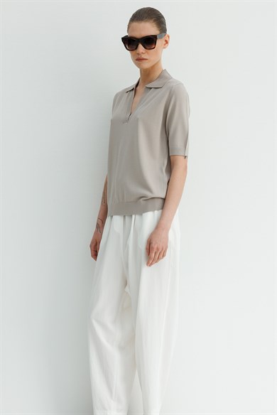 Polo Yaka Yarım Kol Triko