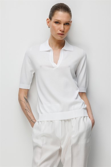 Polo Yaka Yarım Kol Triko