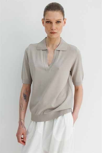 Polo Yaka Yarım Kol Triko