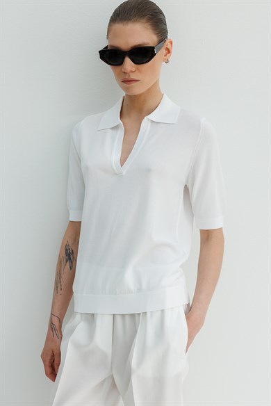 Polo Yaka Yarım Kol Triko
