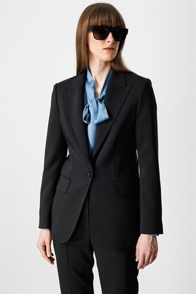 Tek Düğme Puntolu Ceket