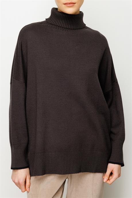 Balıkçı Yaka Oversize Triko