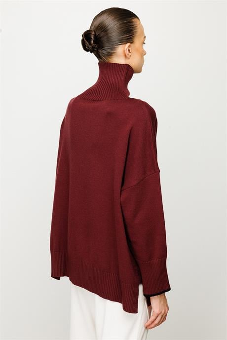 Balıkçı Yaka Oversize Triko