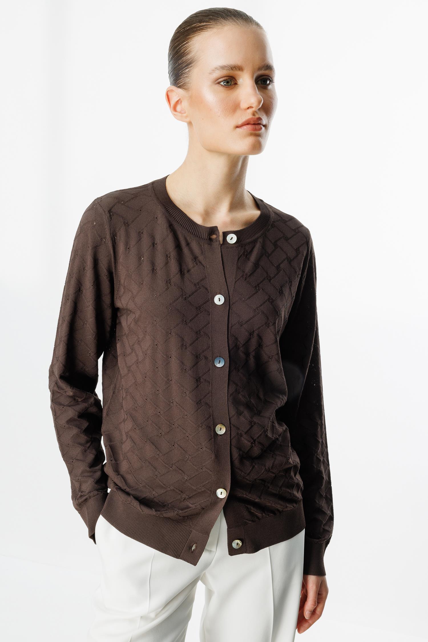 0 Yaka Jakarlı Hırka