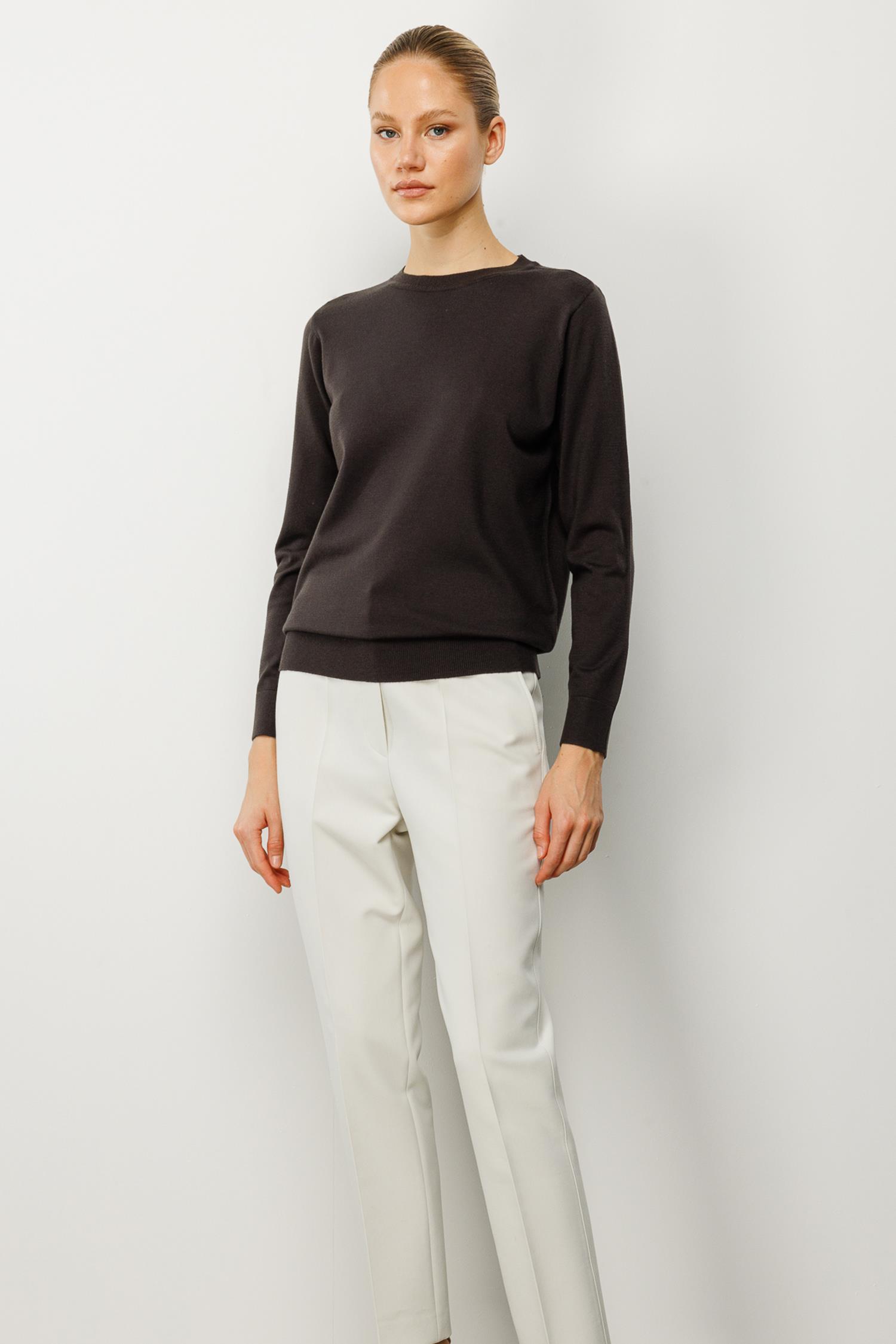 0 Yaka Uzun Kol Triko