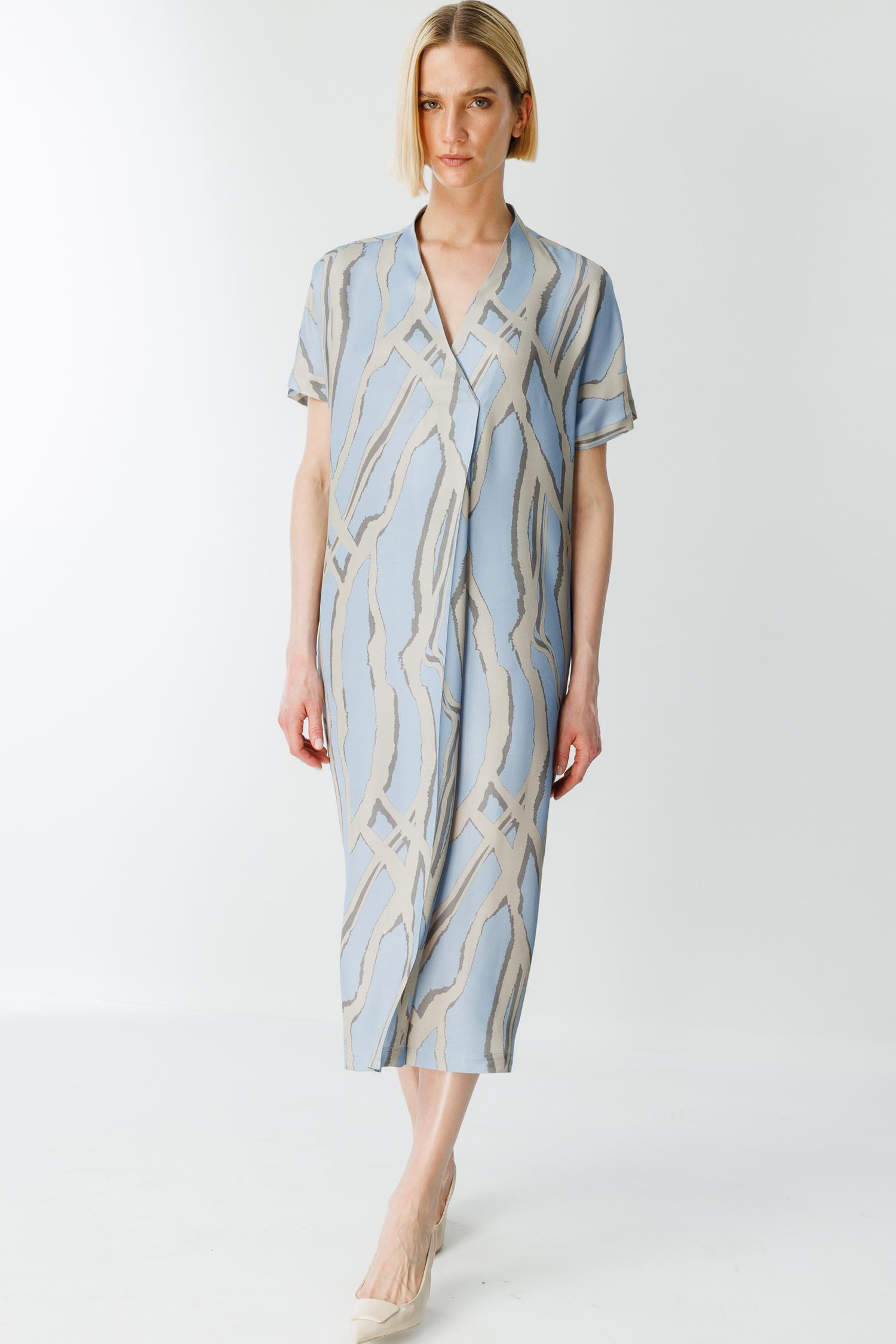 Anvelop Yaka Midi Elbise