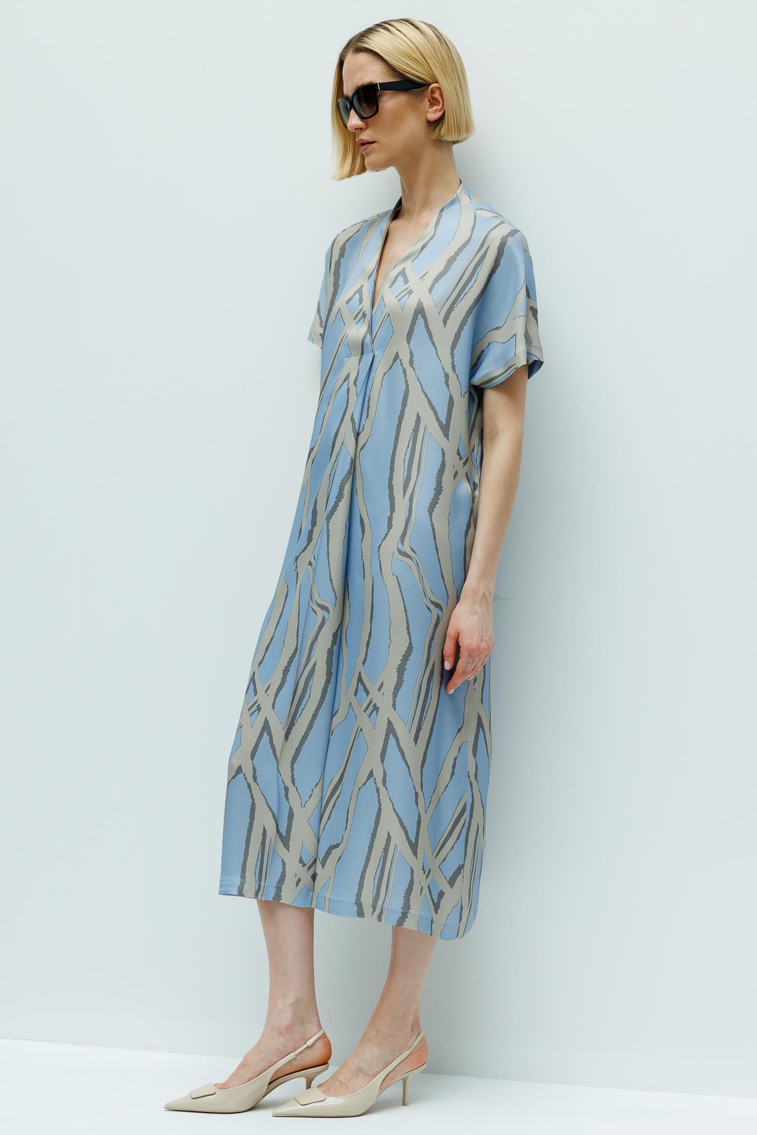 Anvelop Yaka Midi Elbise