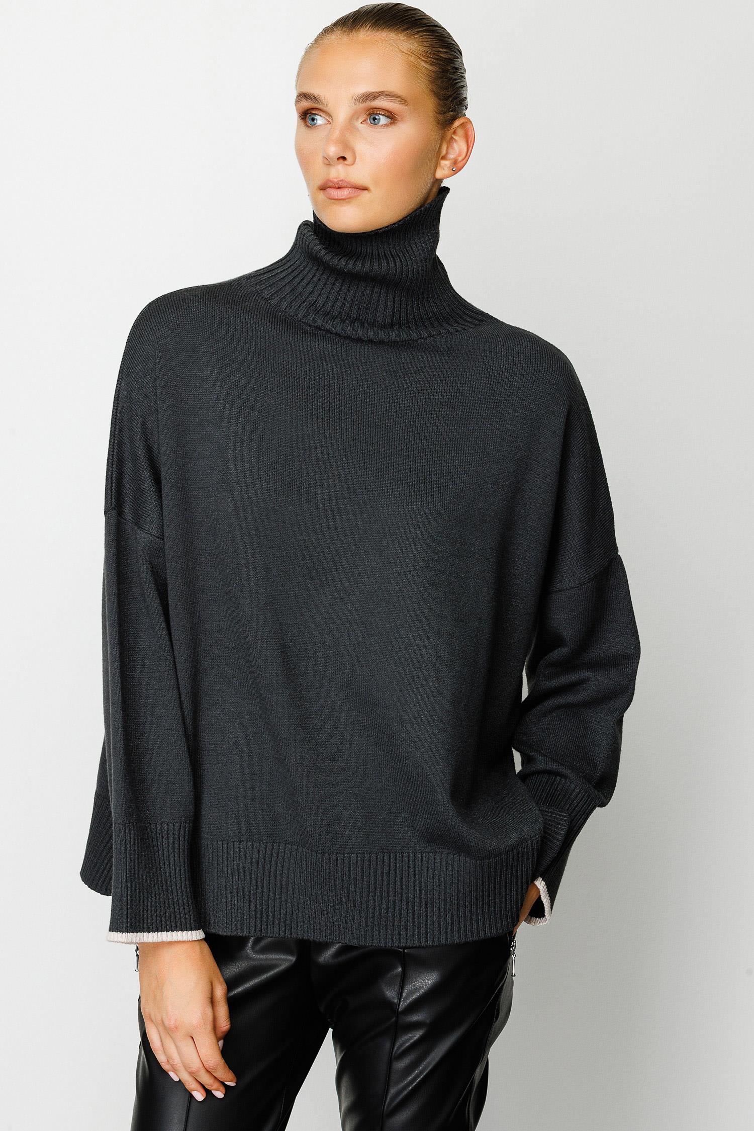 Balıkçı Yaka Oversize Triko