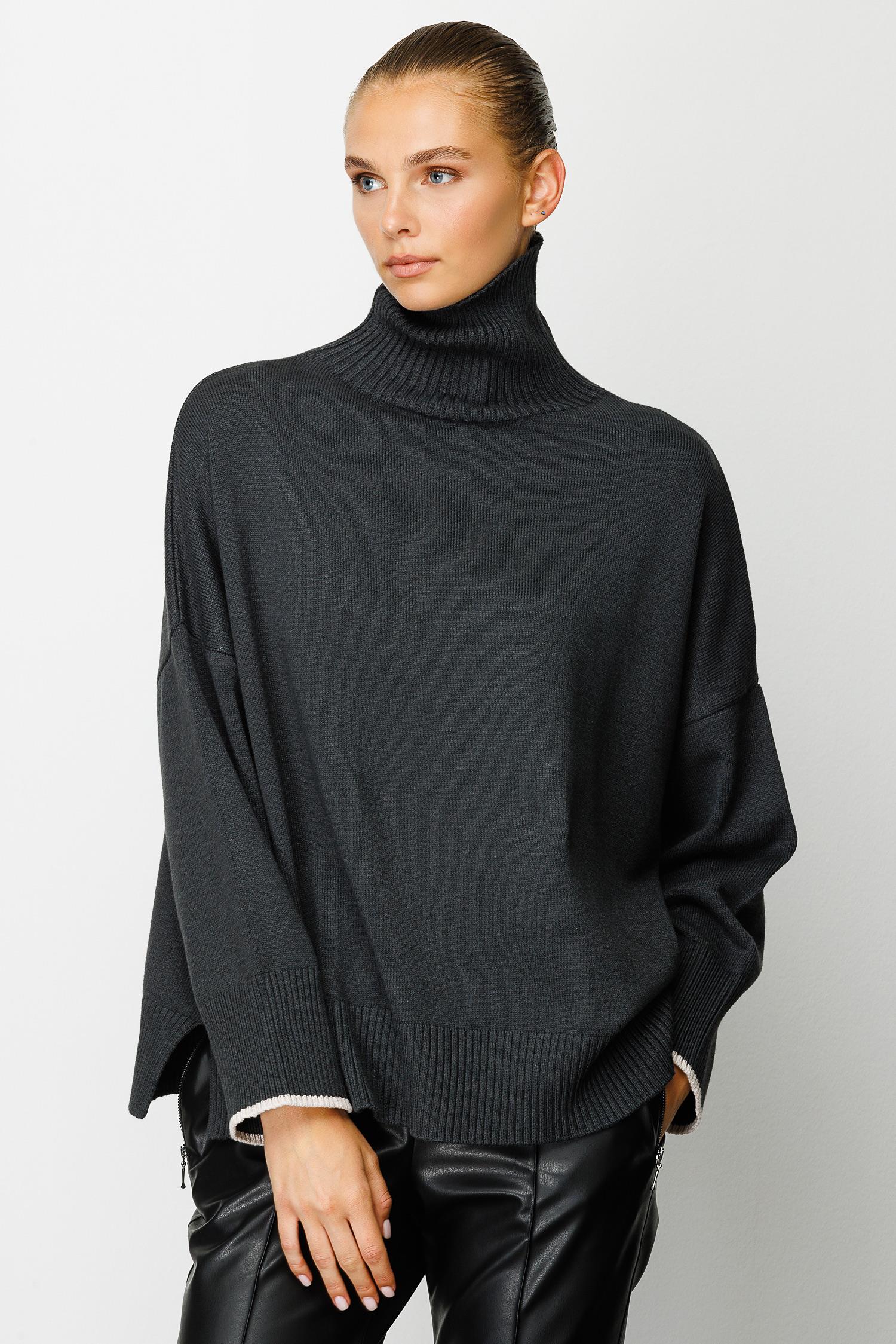 Balıkçı Yaka Oversize Triko