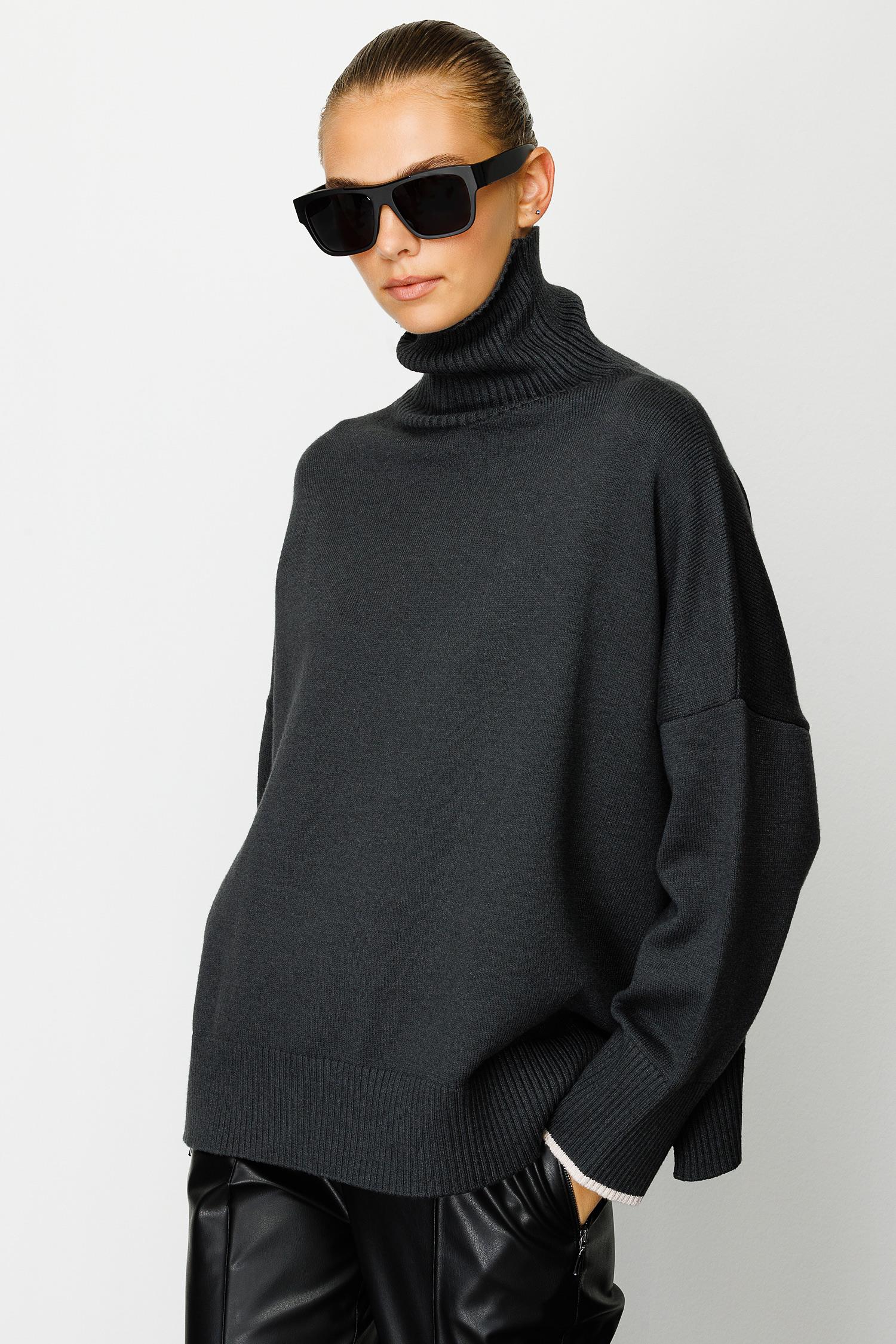 Balıkçı Yaka Oversize Triko