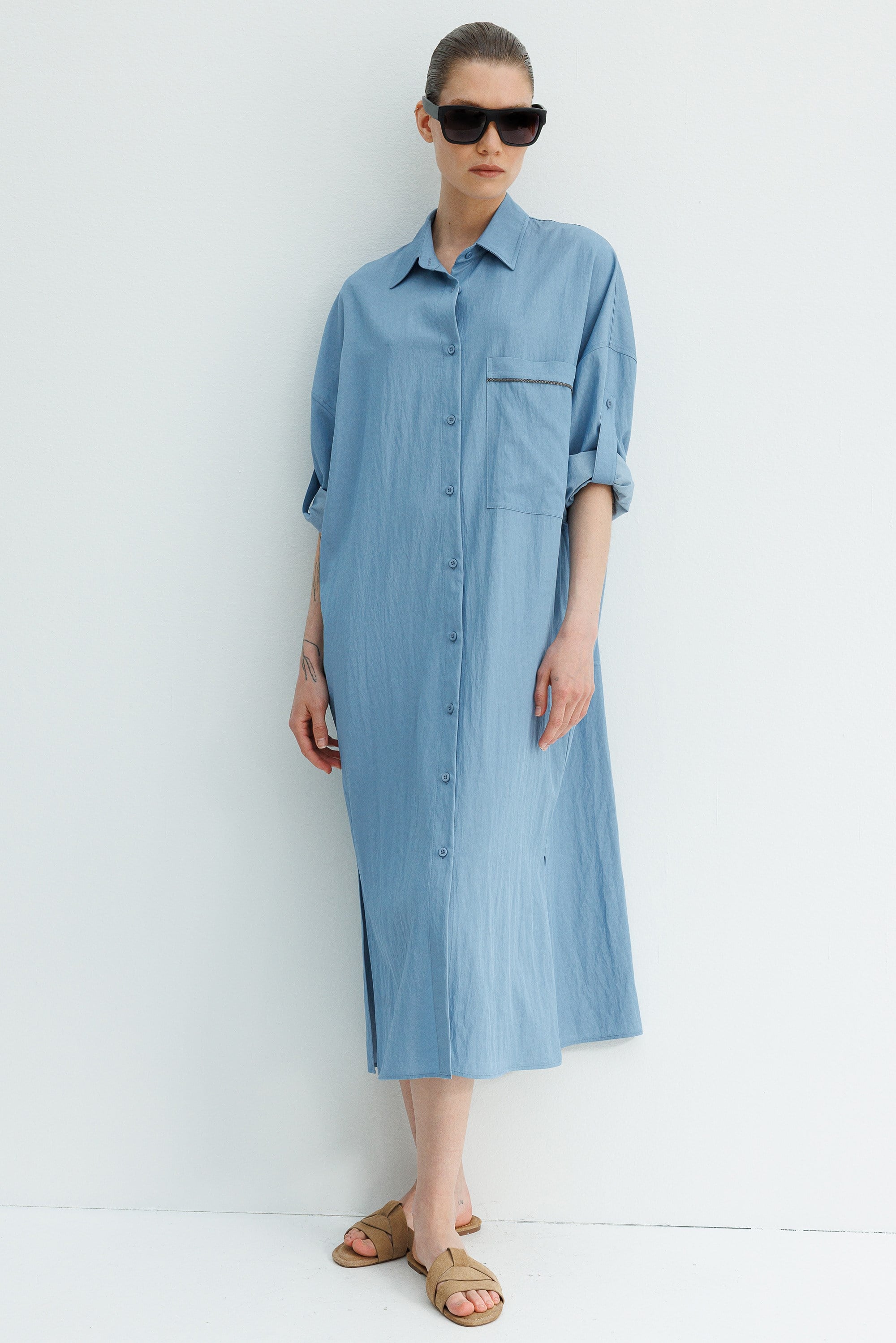 Cepli Gömlek Elbise