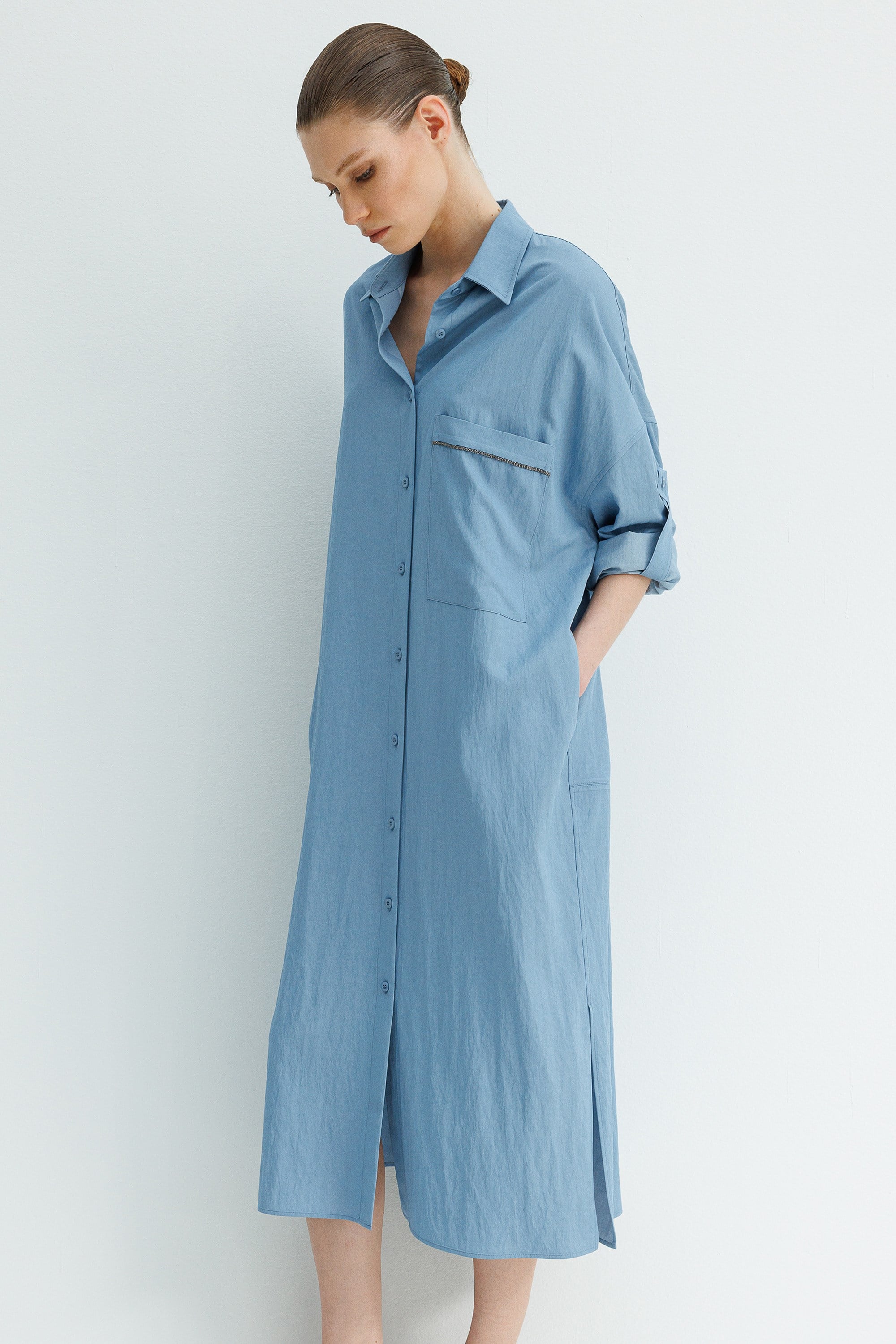 Cepli Gömlek Elbise