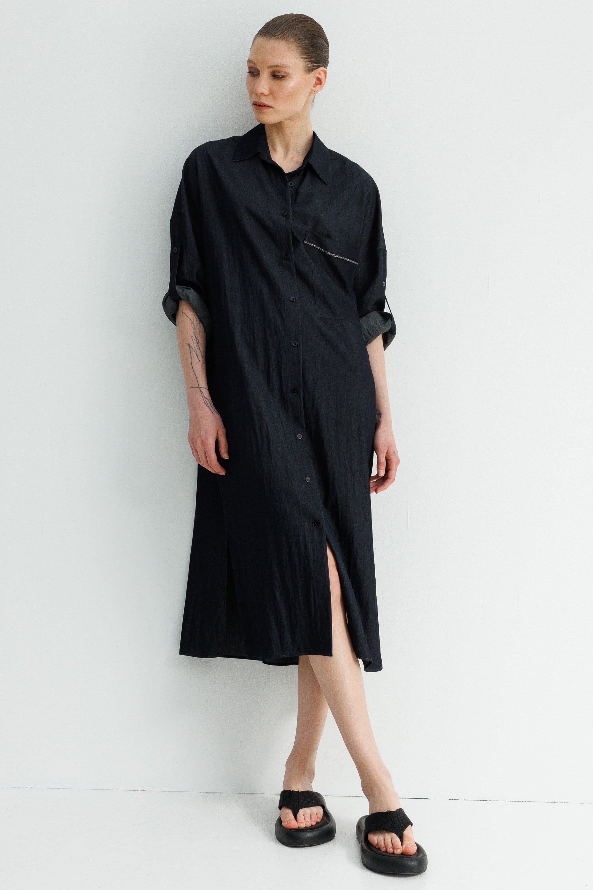 Cepli Gömlek Elbise