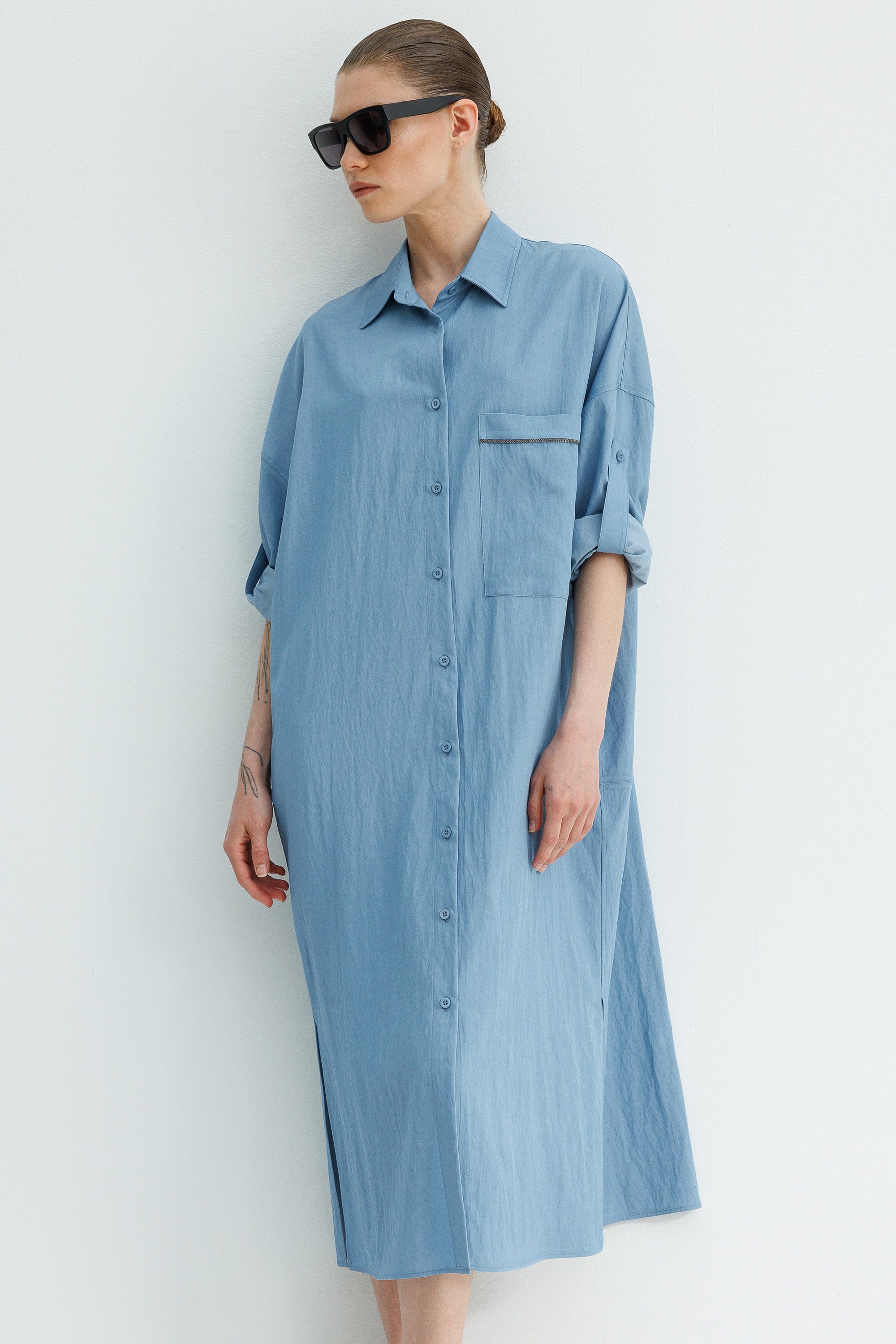 Cepli Gömlek Elbise