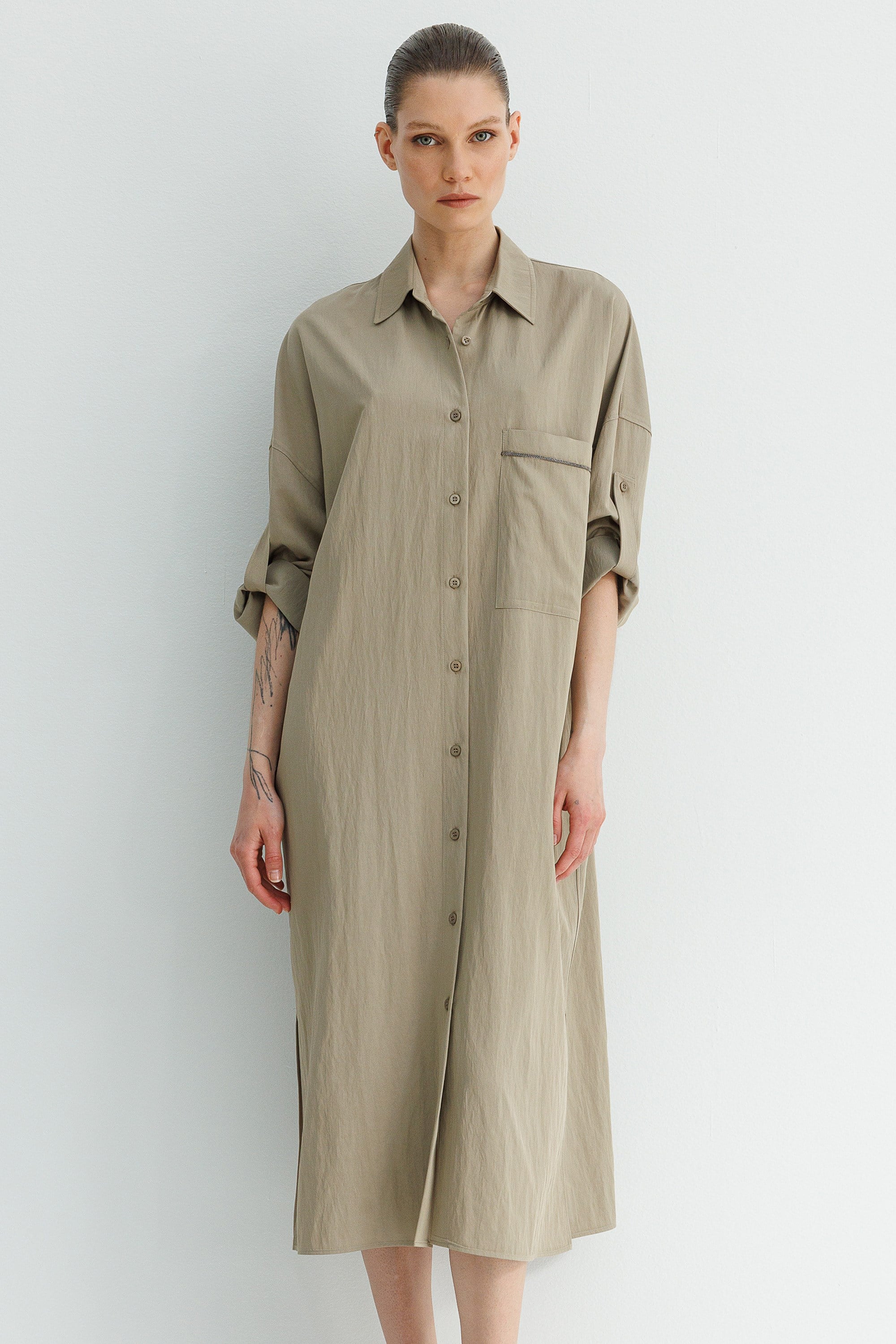 Cepli Gömlek Elbise