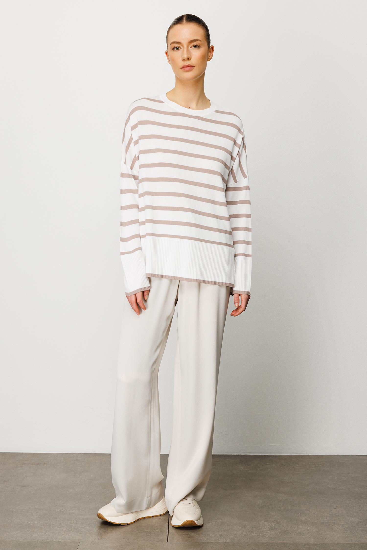 Çizgili Uzun Kol Triko