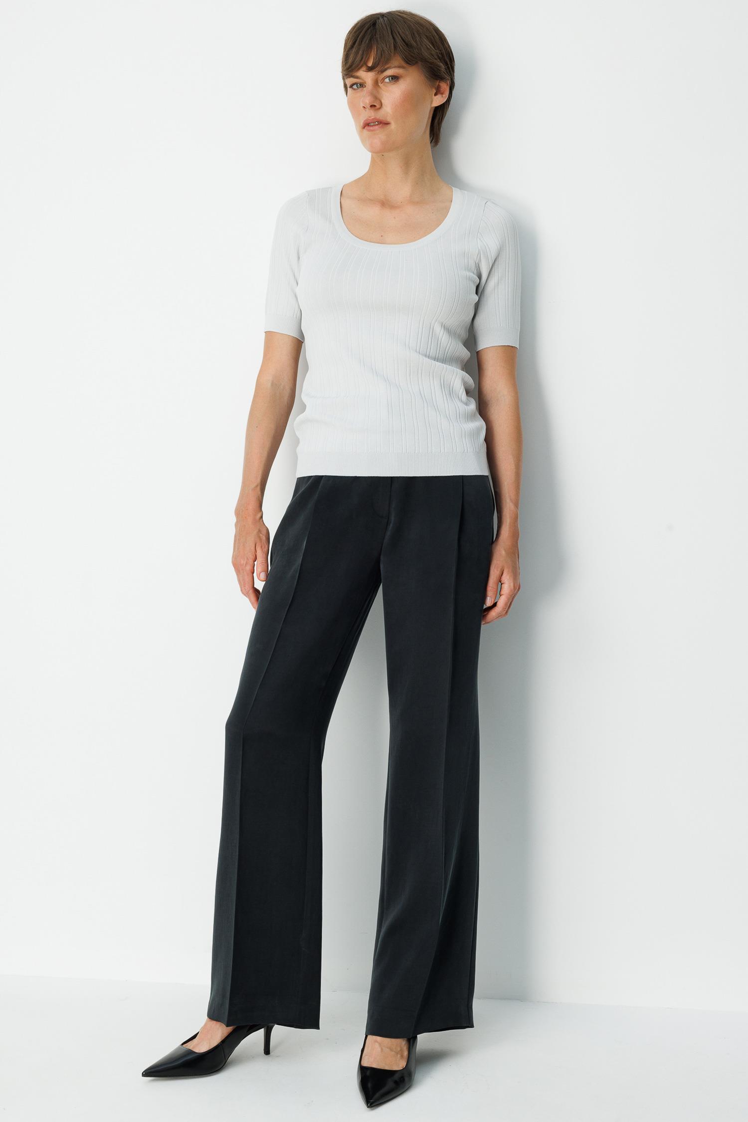 Derby Örgü U Yaka Yarım Kol Triko