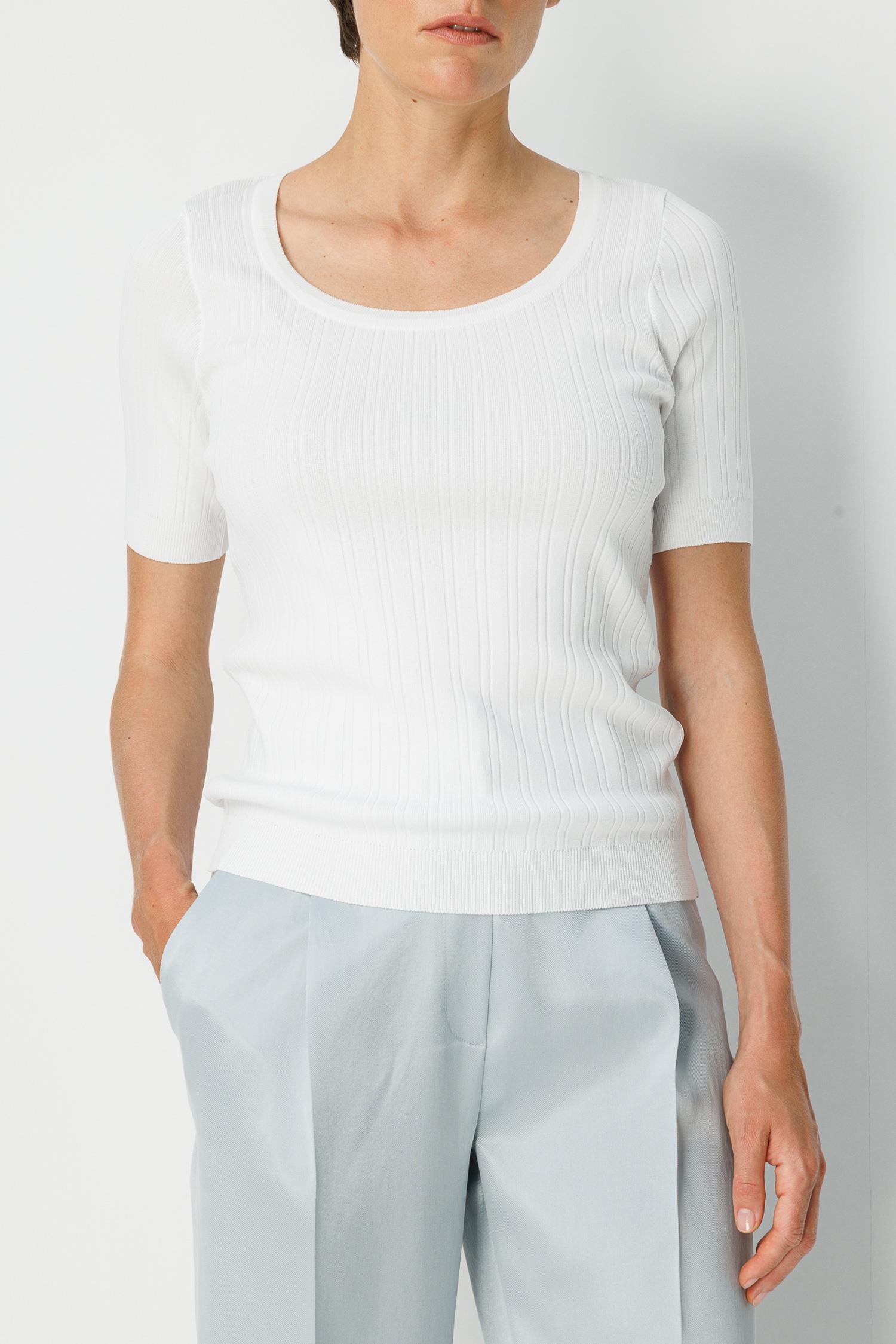 Derby Örgü U Yaka Yarım Kol Triko