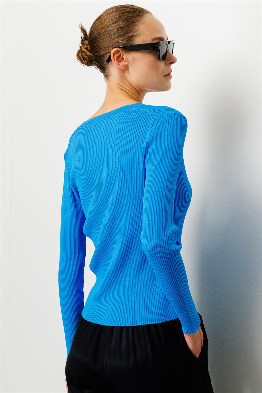 Derby Örgü V Yaka Hırka