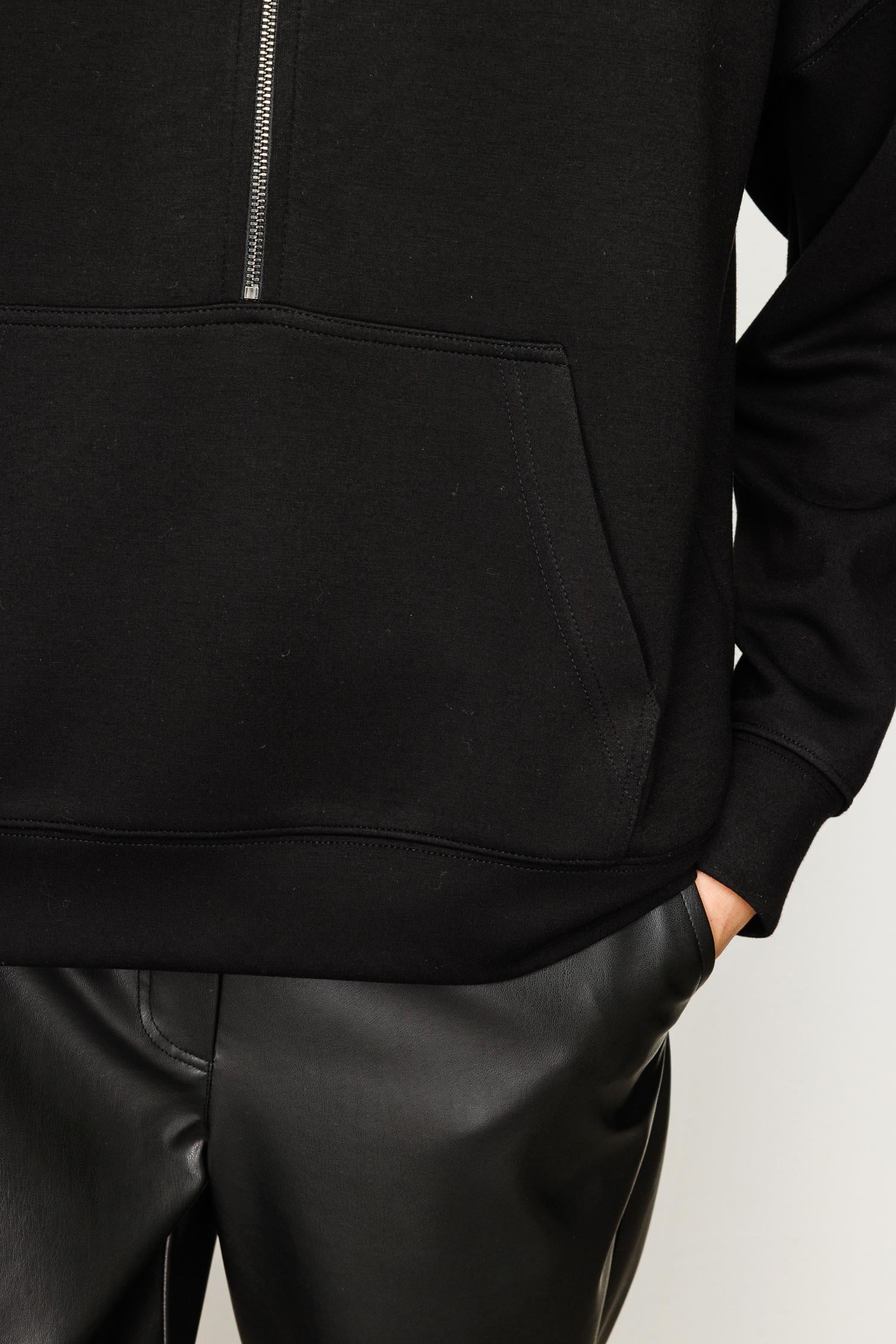 Dik Yaka Fermuarlı Sweat