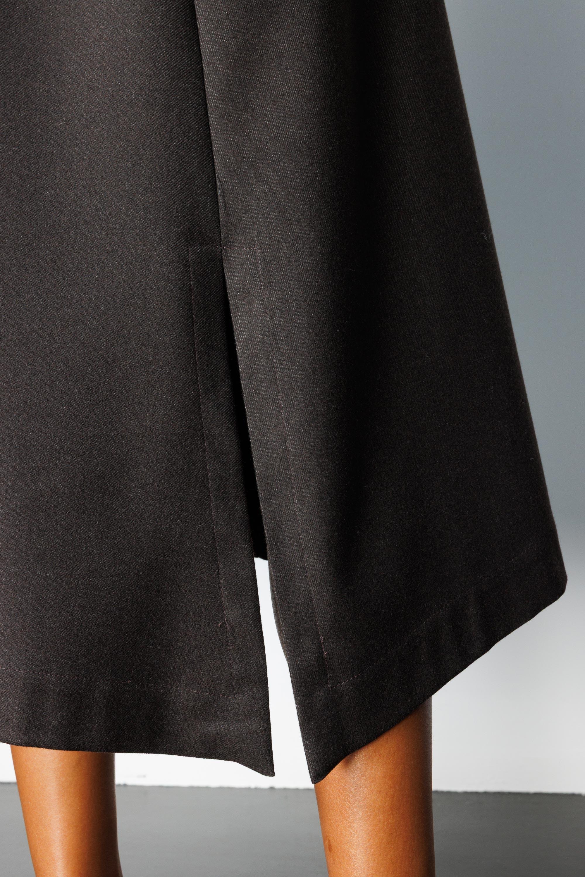 Dik Yaka Flanel Elbise