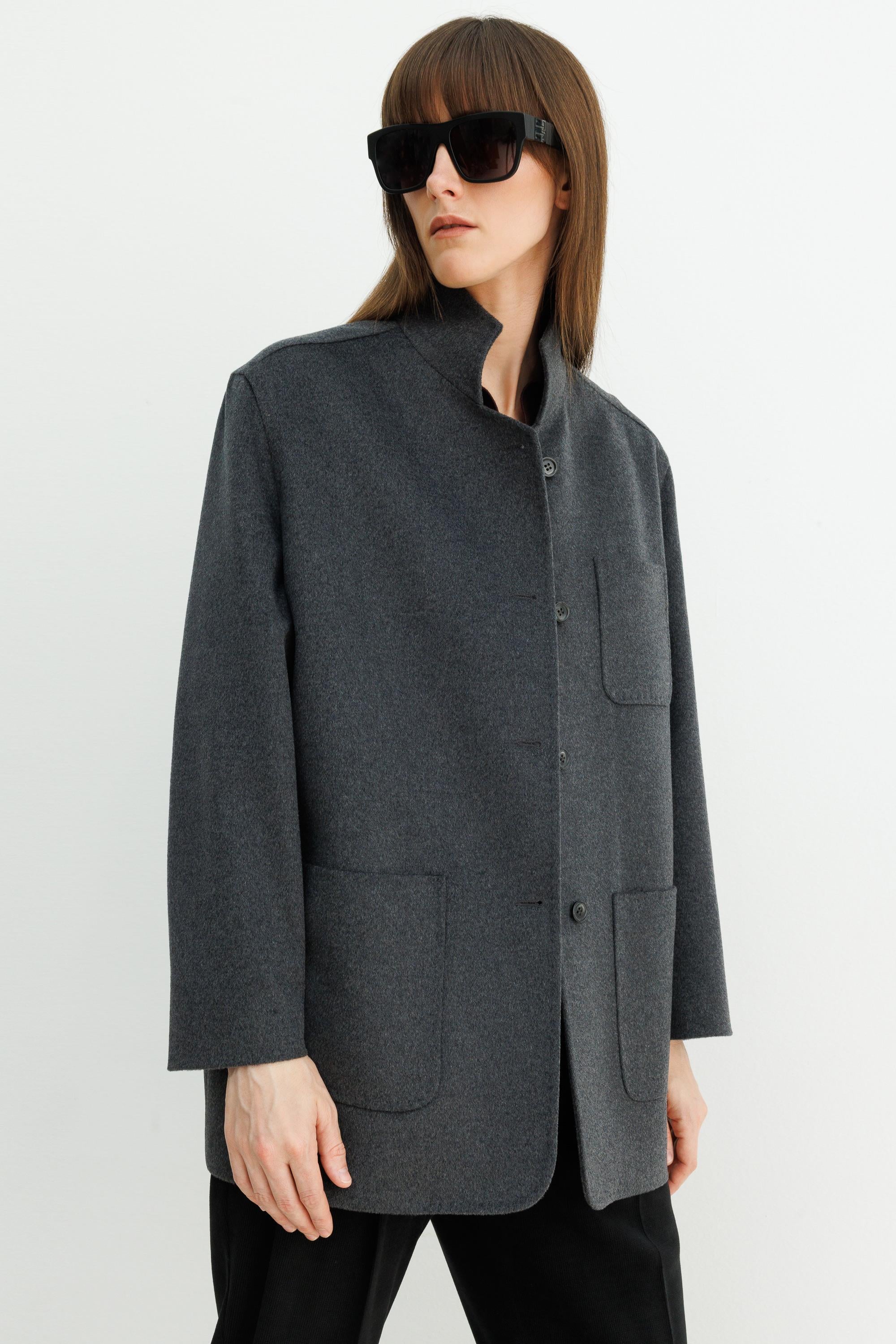 Dik Yaka Oversize ceket