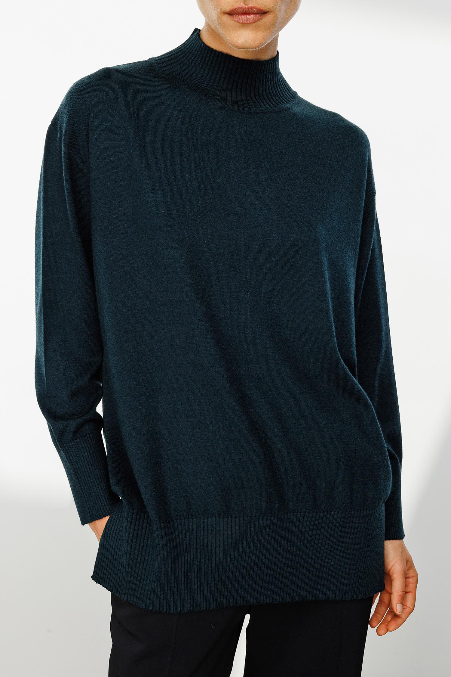 Dik Yaka Uzun Kol Oversize Triko