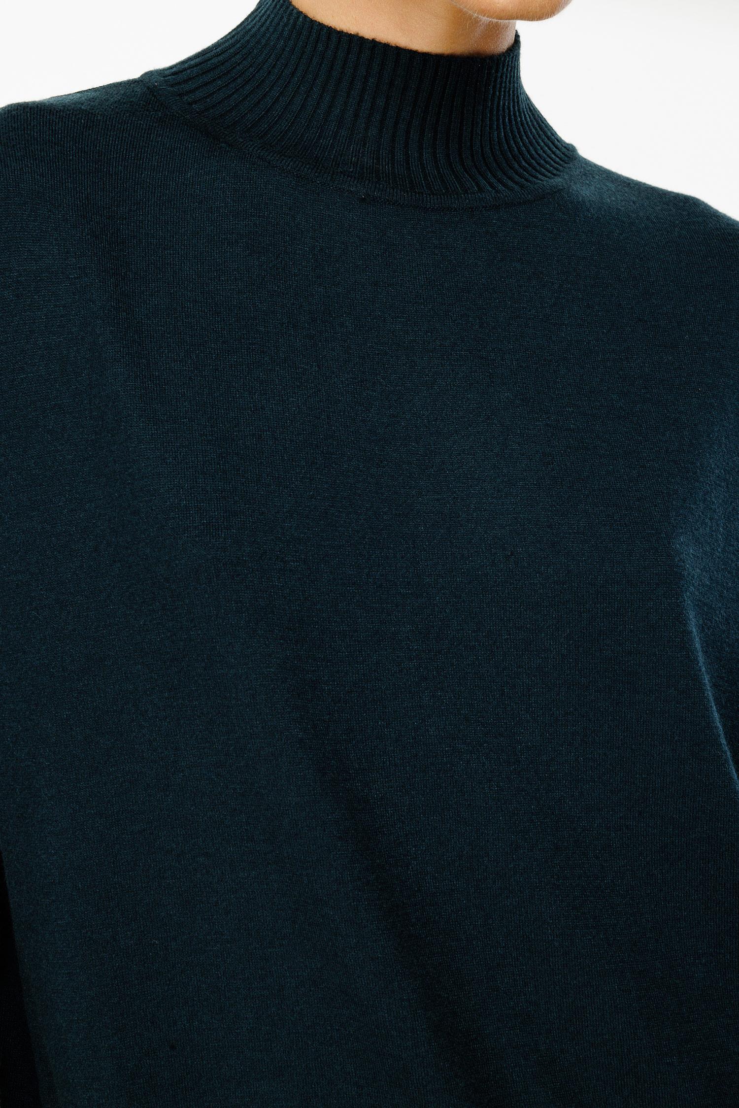 Dik Yaka Uzun Kol Oversize Triko