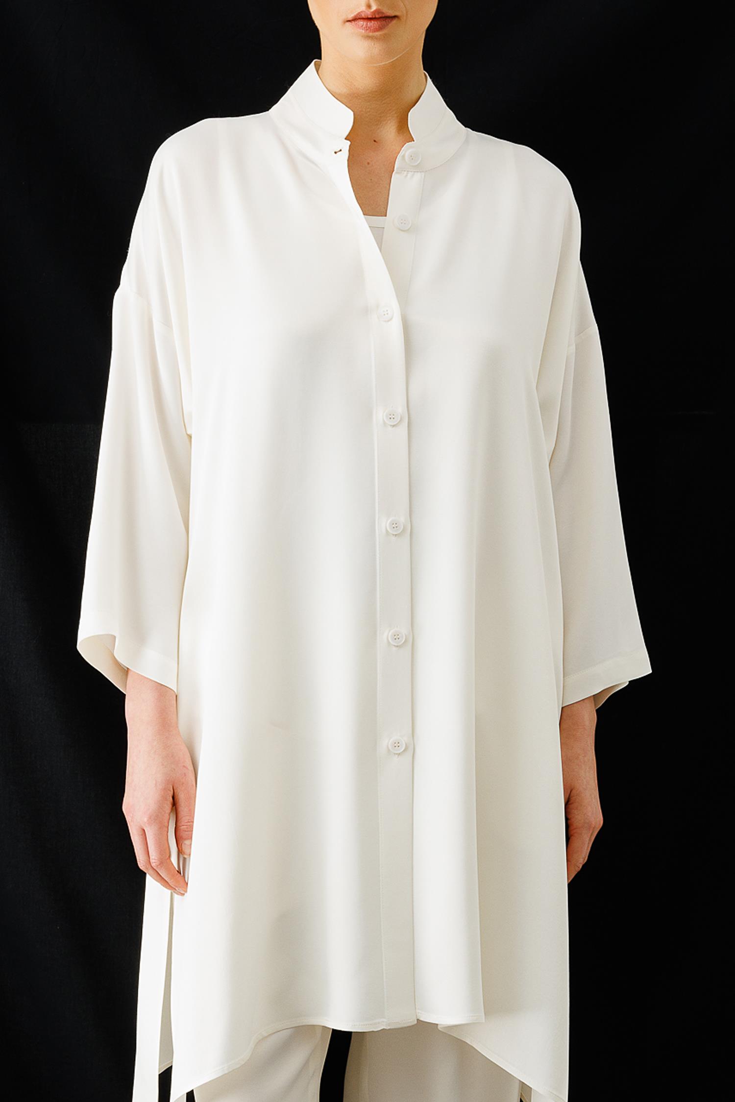 Dik Yaka Yırtmaçlı Tunik