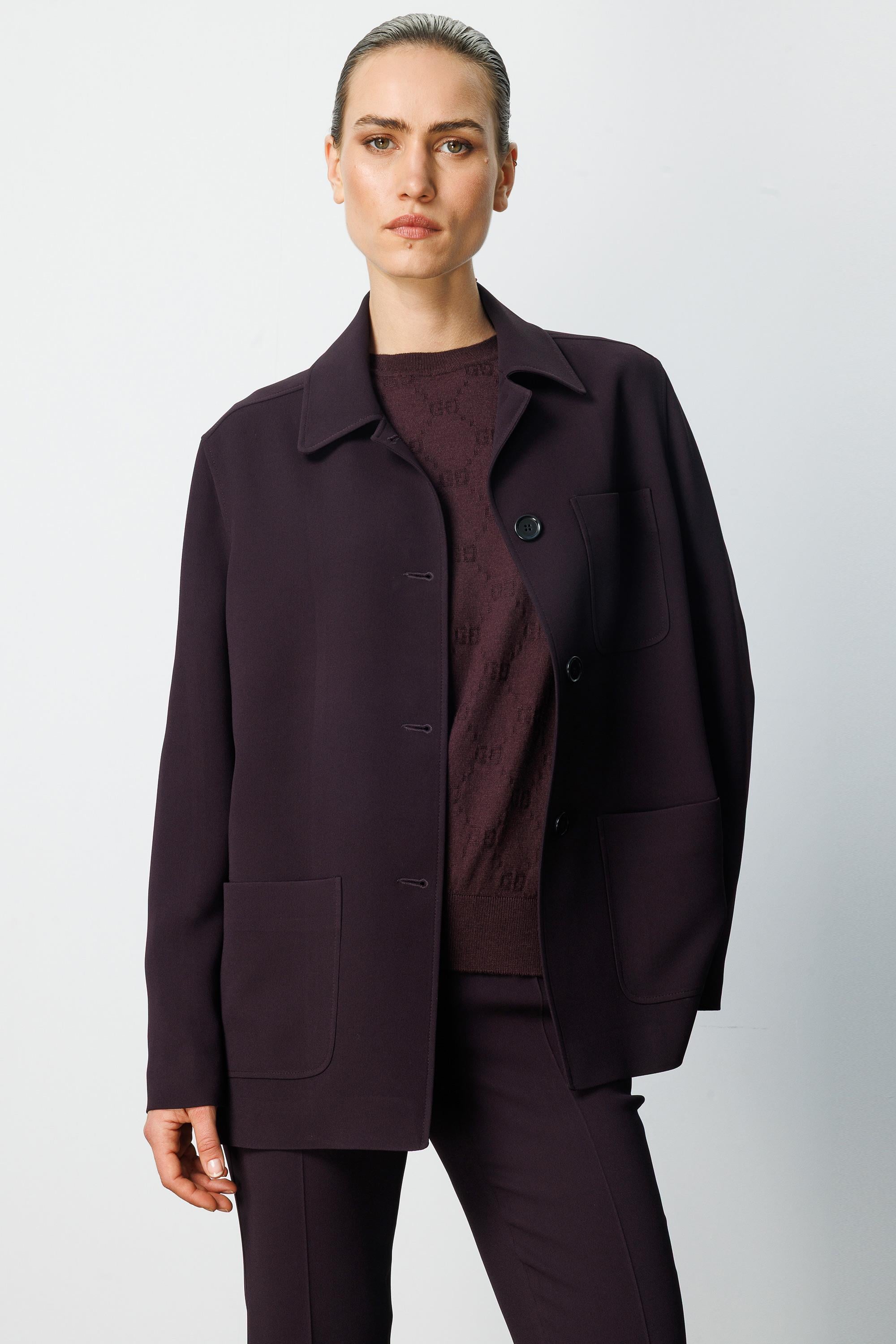 Dıştan Cepli Oversize Ceket