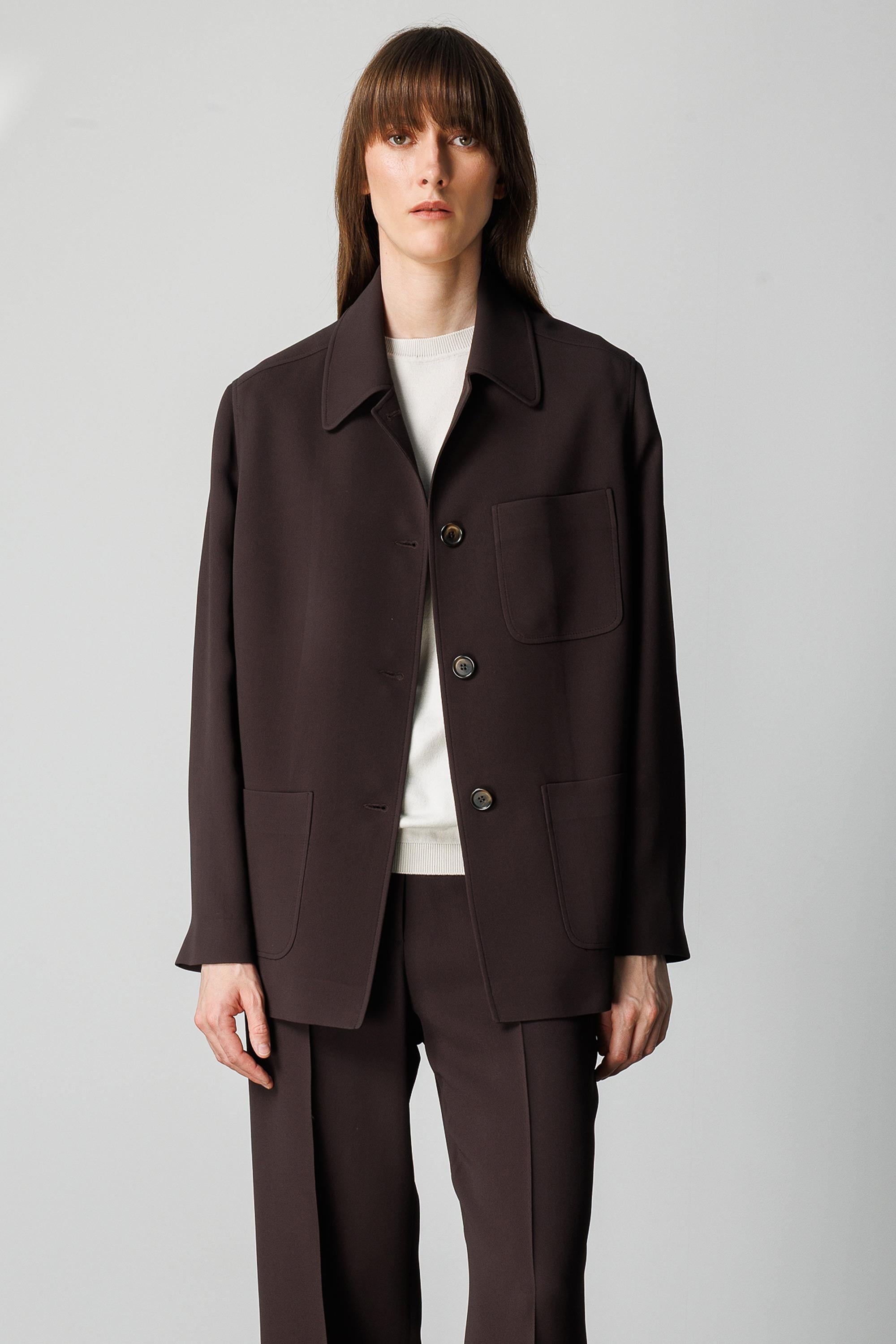 Dıştan Cepli Oversize Ceket