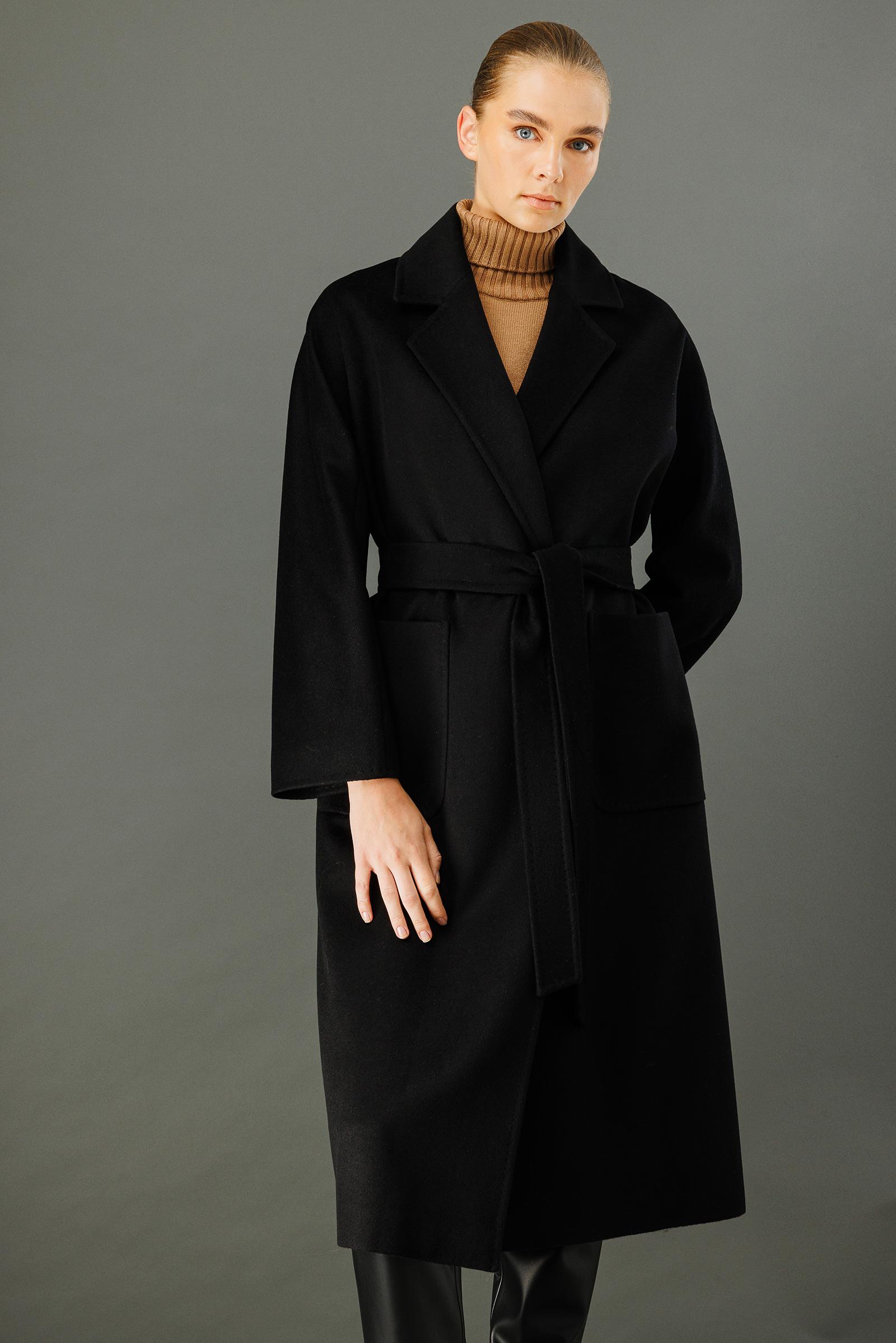 Dıştan Cepli Uzun Manto