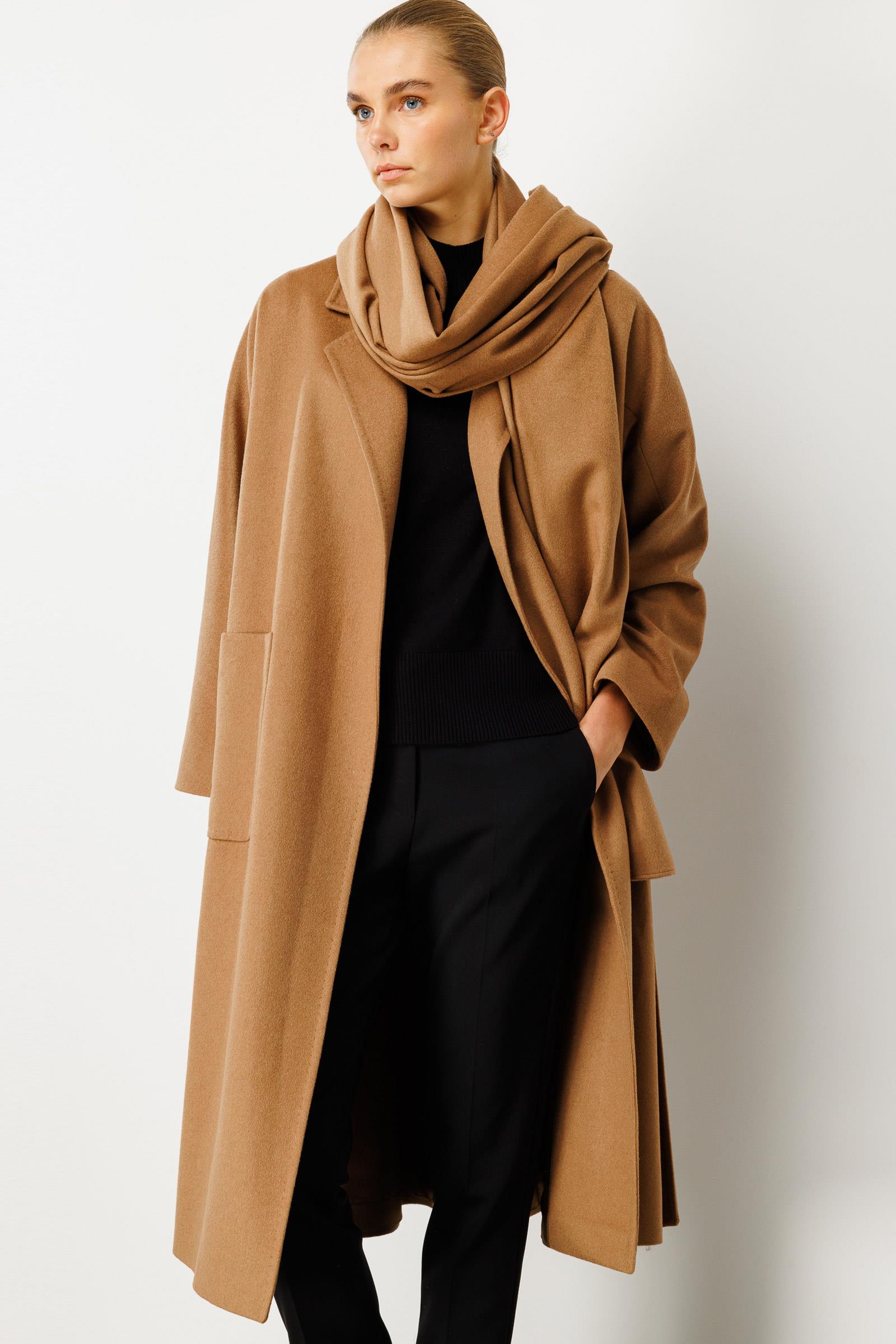 Dıştan Cepli Uzun Manto