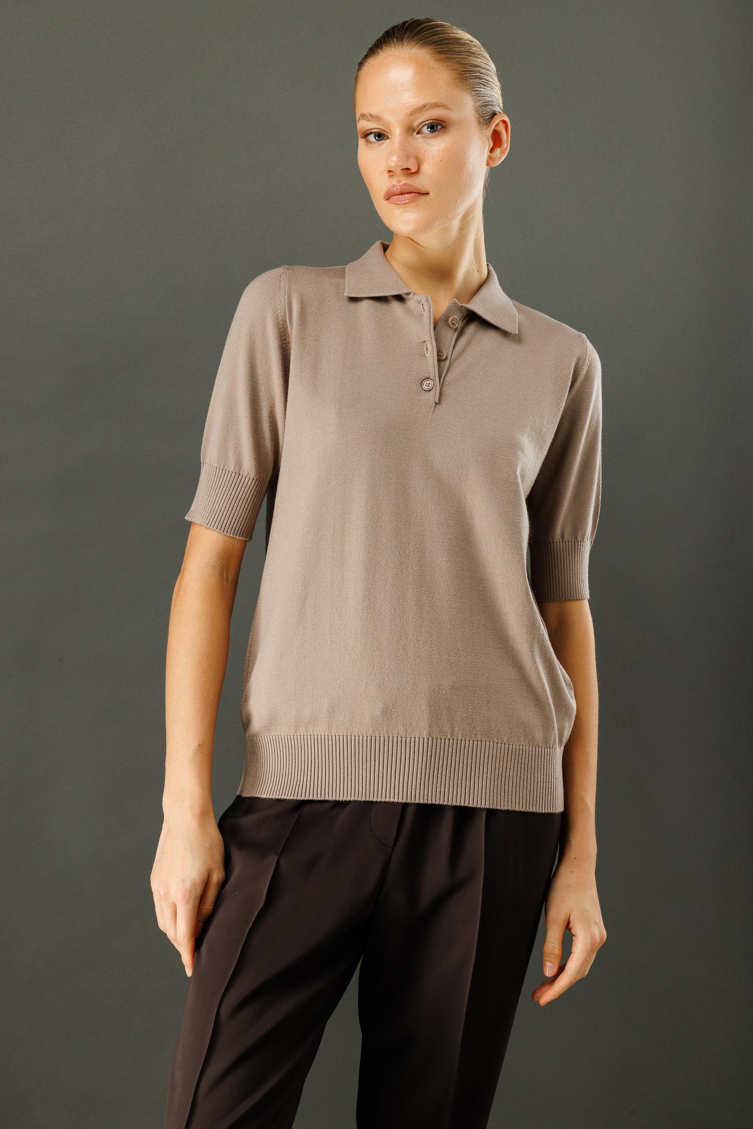 Düğmeli Yarım Kol Triko