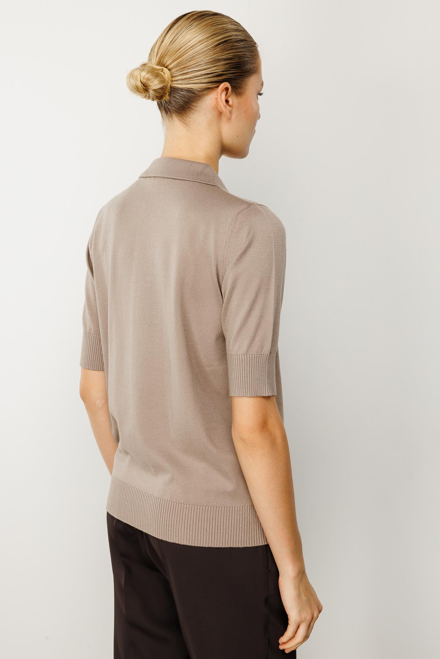 Düğmeli Yarım Kol Triko