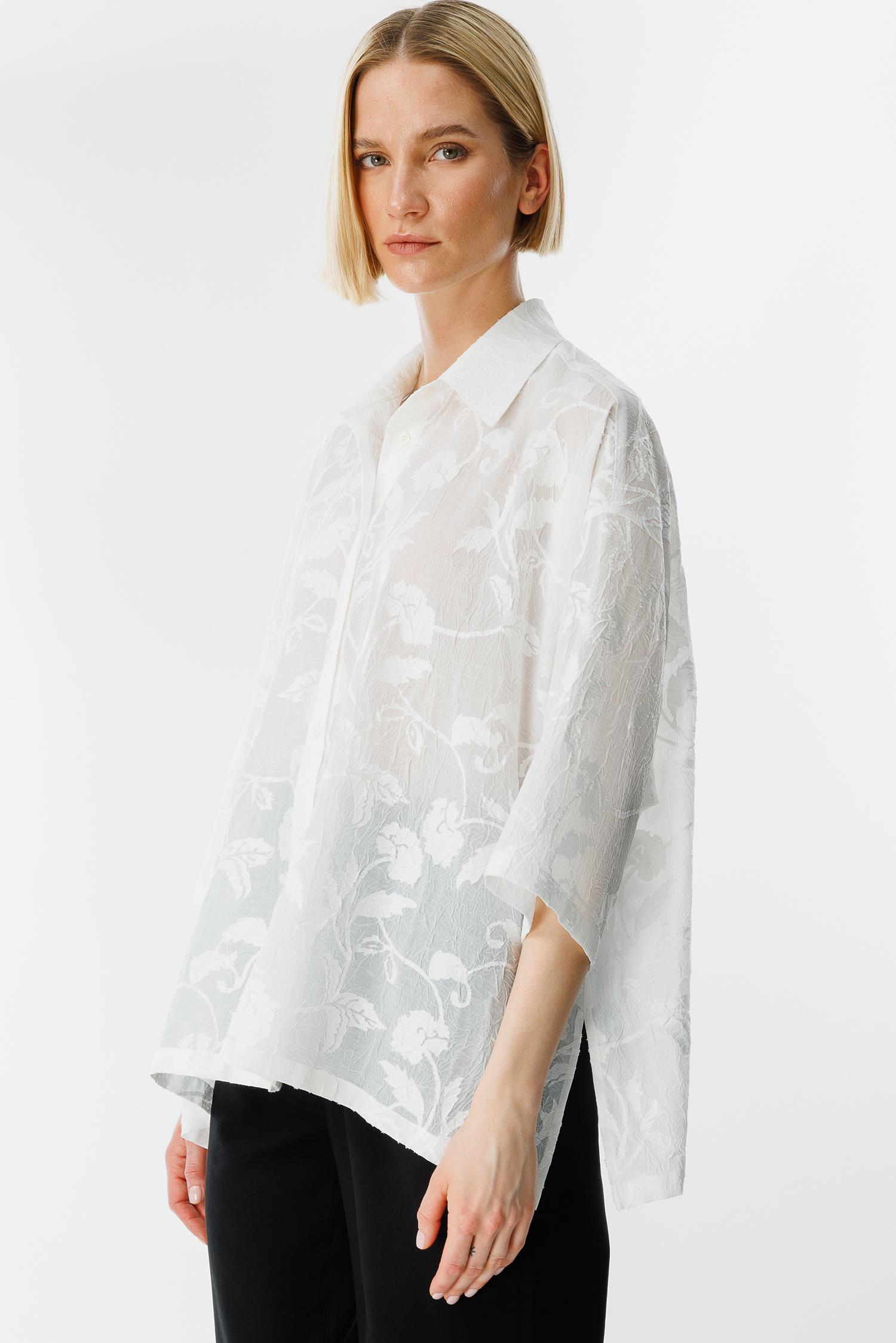 Düşük Kol Jakarlı Bluz