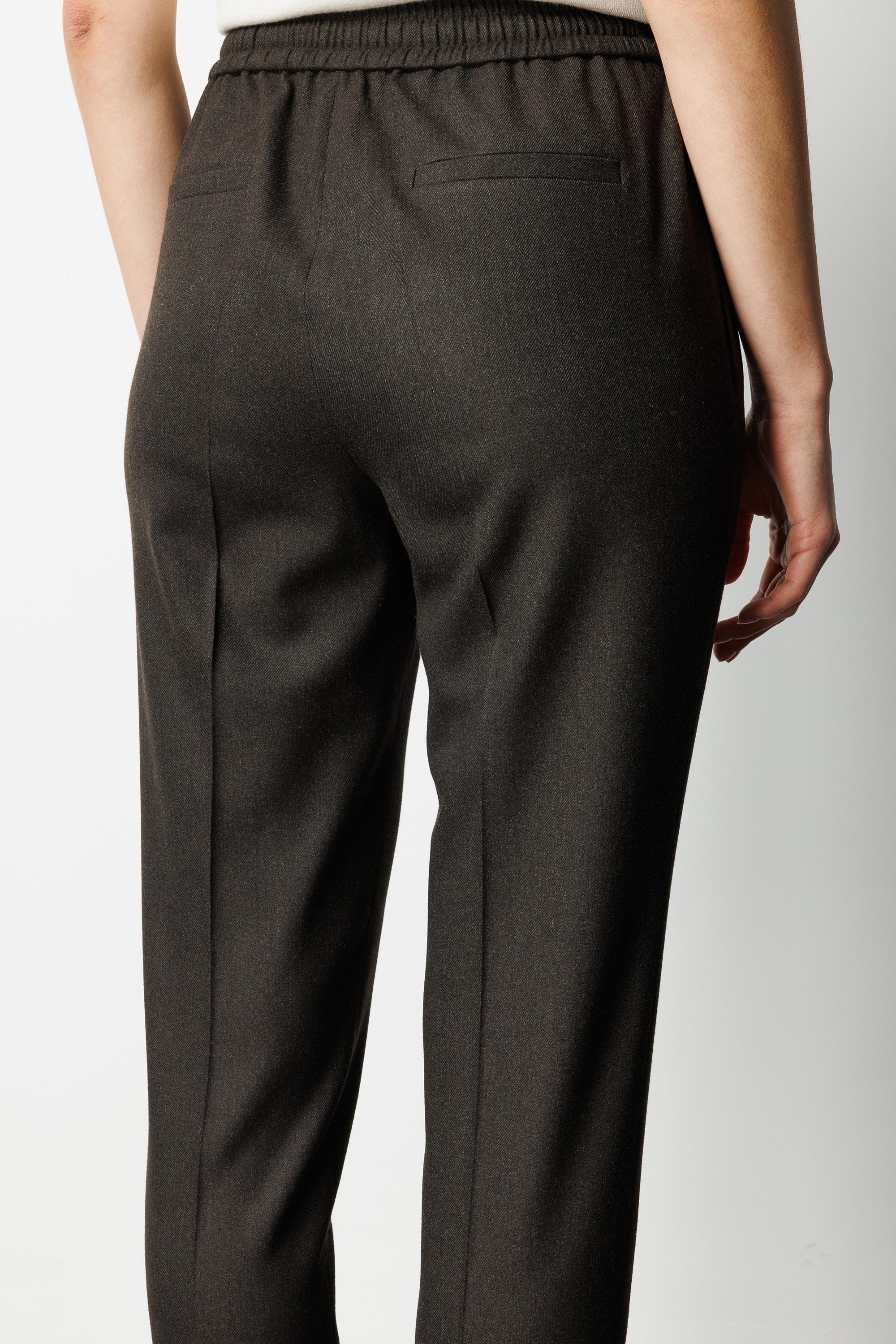 Elastan Kemerli Bağcıklı Flanel Pantolon