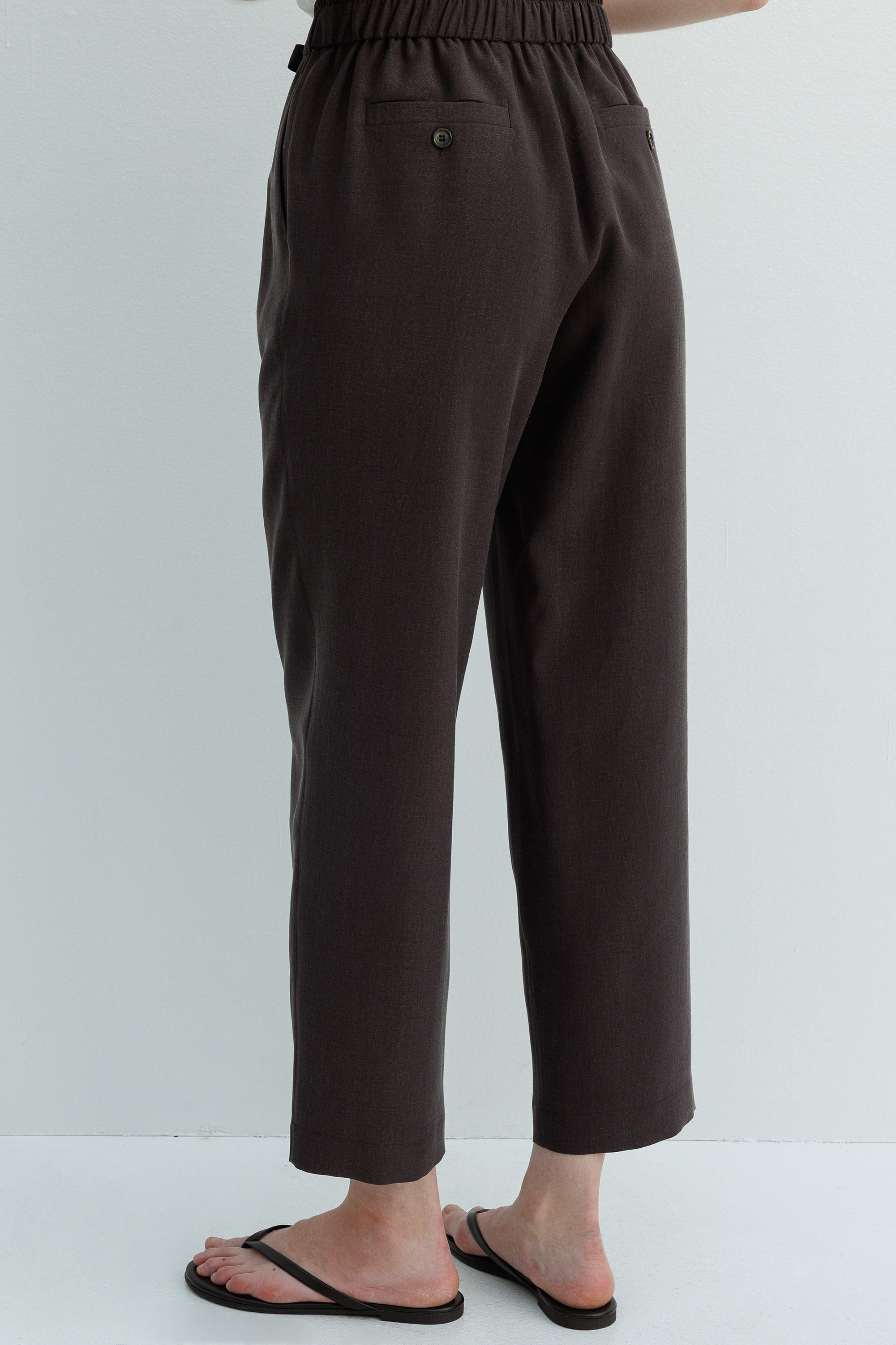 Elastan Kemerli Bağcıklı Pantolon