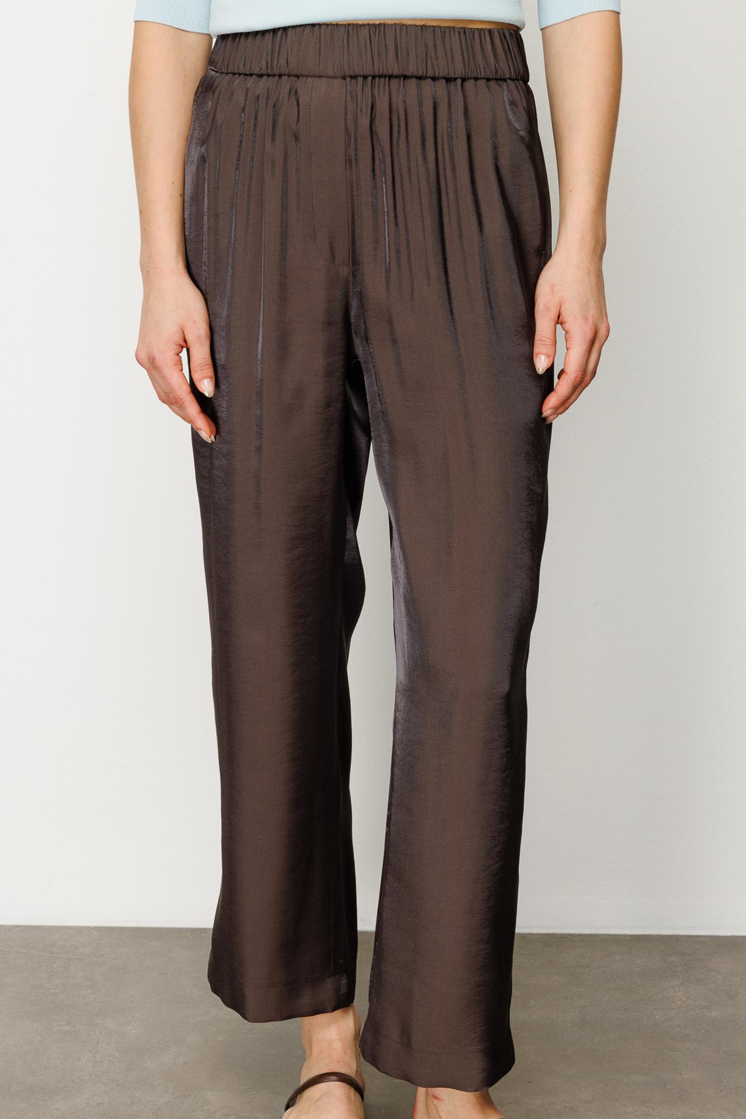 ELASTAN KEMERLİ BOL KESİM PANTOLON