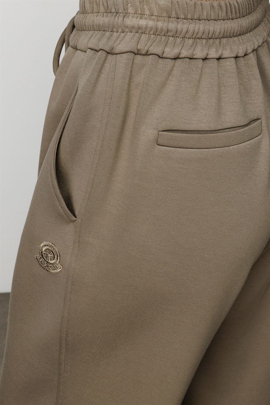 Elastan Kemerli Bol Kesim Sweat Pantolon