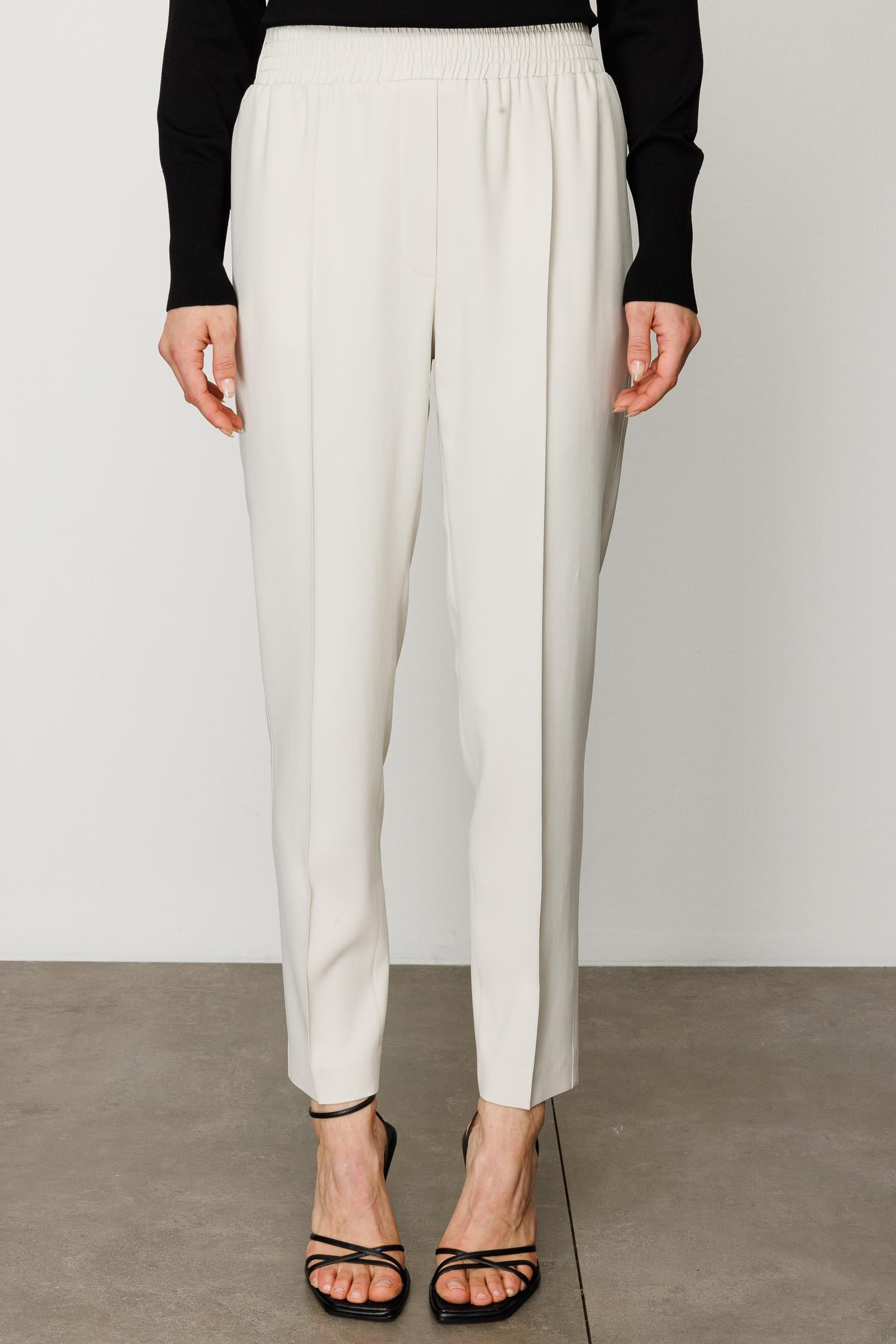 Elastan Kemerli Dar Paça Pantolon